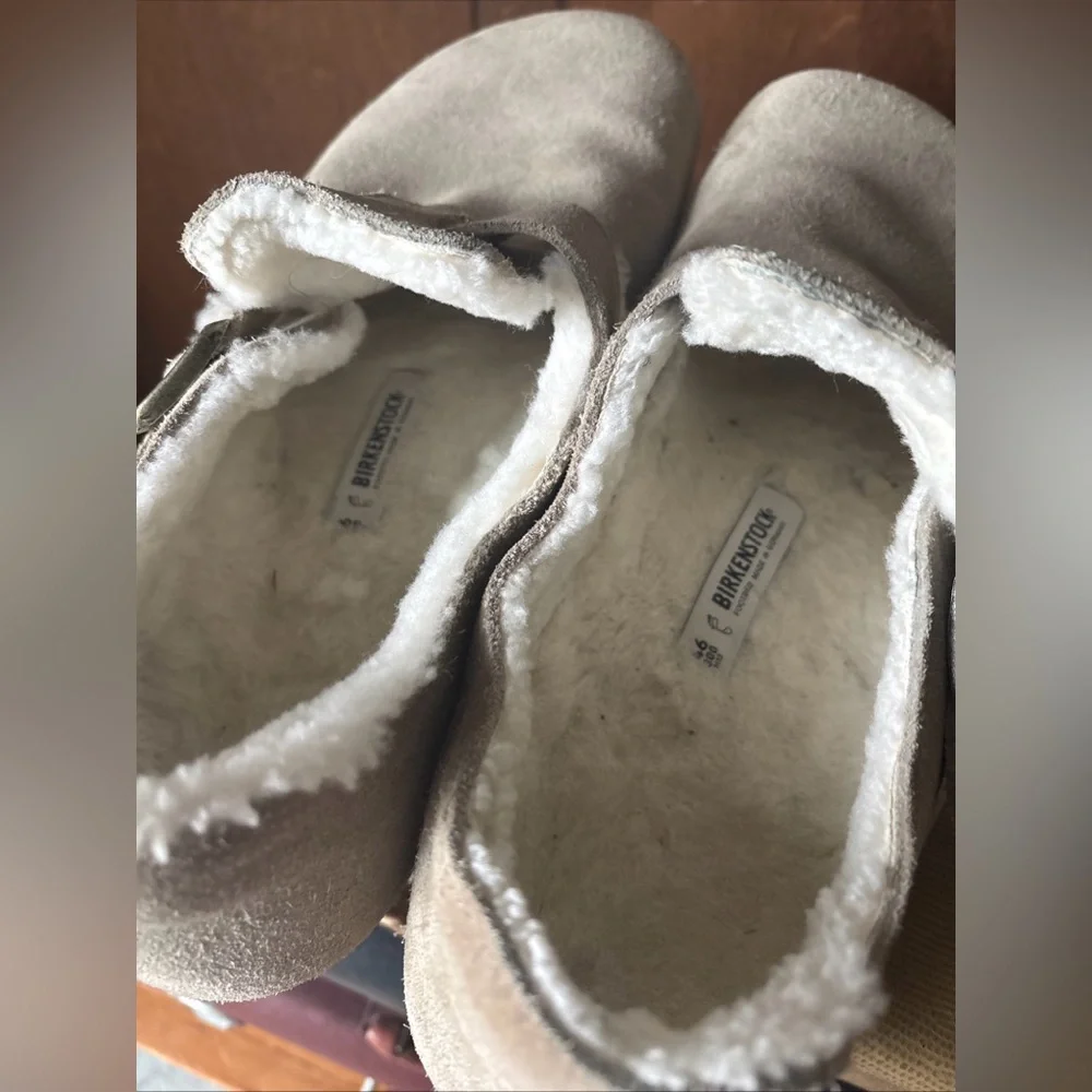 Birkenstock Suede Beige Shoes Slip On Men Size 46 EU/13 US - Picture 3 of 5